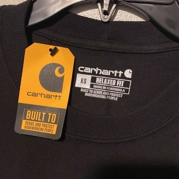 Carhartt short sleeve black picket relaxed fit heavy wt. t shirt new ! xs - Picture 4 of 8